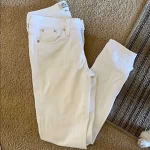 Jcrew white toothpick jeans size 26